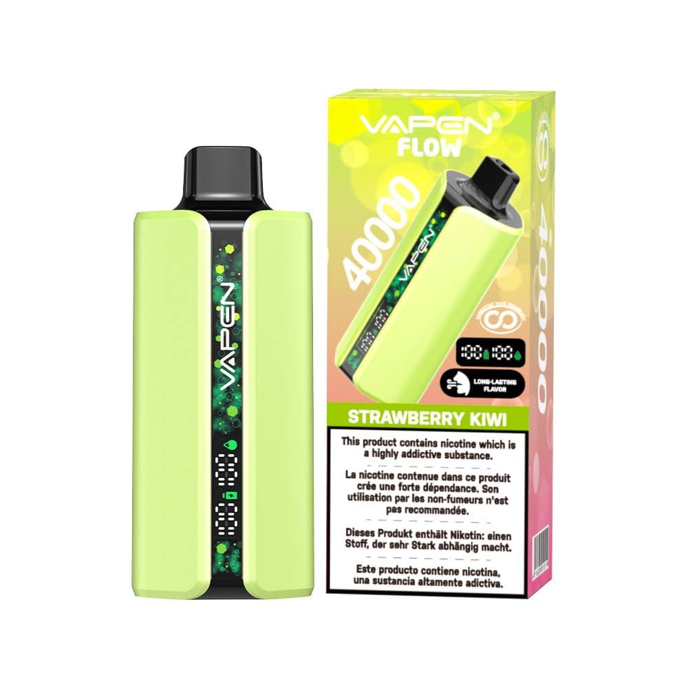 1 stylo vape jetable Vapen Flow 40 000 bouffées | Cigarette électronique fruitée 40 000 bouffées avec affichage numérique, vape longue durée