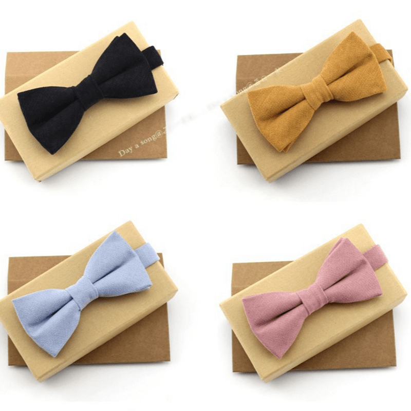 Unisex Bow Tie Men And Women Fashion Velvet Corduroy Collar Flower Solid Color New Bow Party Velvet Bow Tie Pocket Square