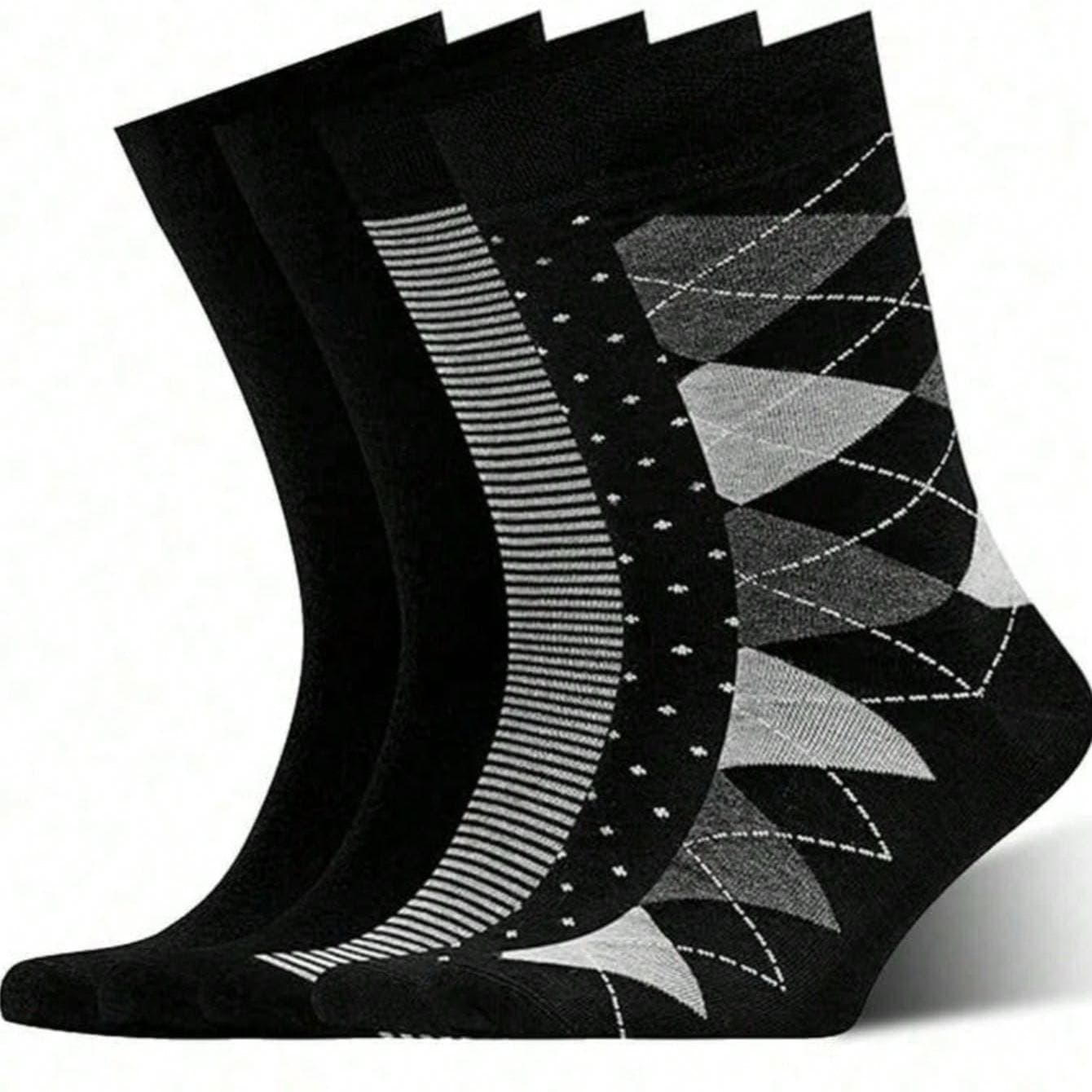 Men's Formal Business Socks, Mid Tube Leather Shoes Socks, Cotton British Style Suit Socks, High Tube Gentleman Long Socks