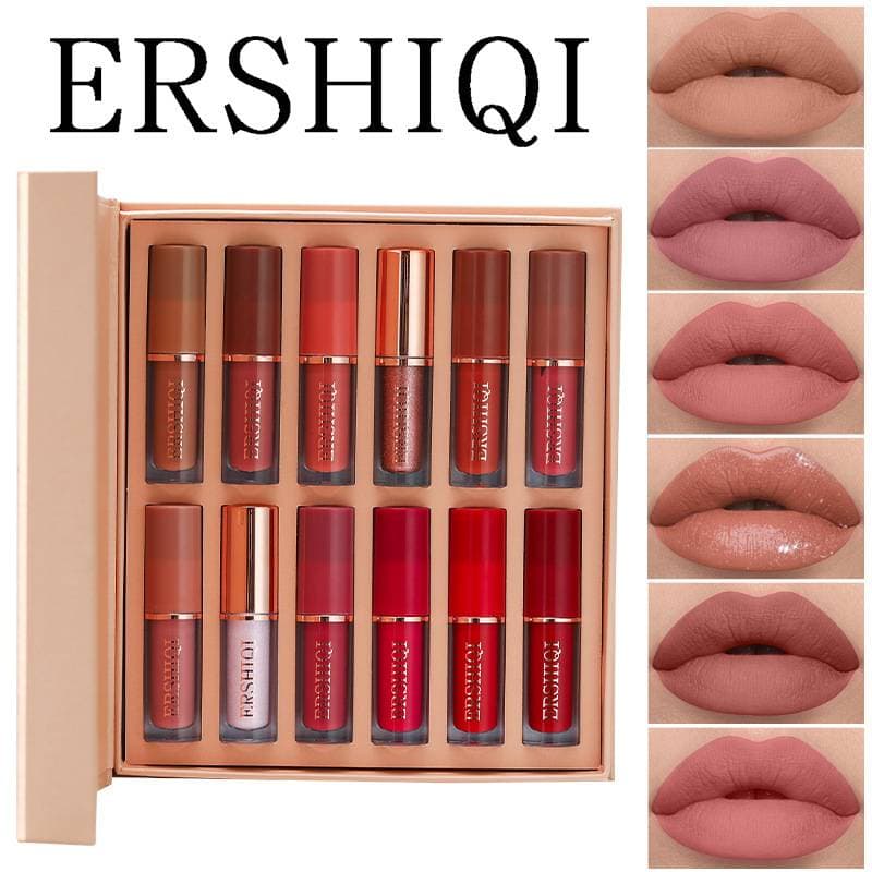 12 Colors Matte Liquid Lipstick Set - Waterproof, Long-Lasting, Non-Sticky Lip Gloss Kit (12 Shades Gift Box)​
