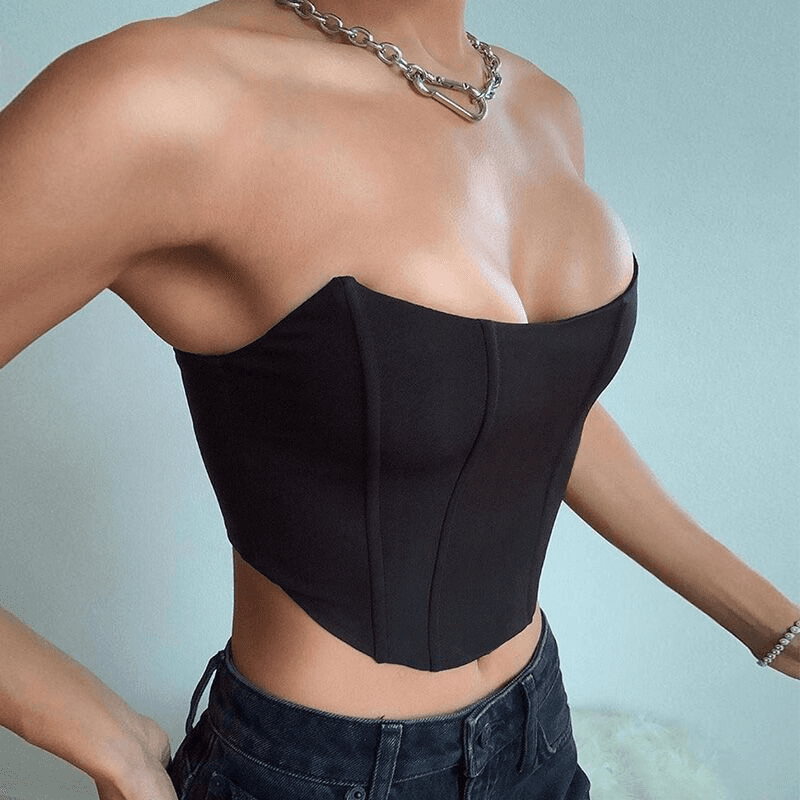 Women's Sexy backless one-neck slim fit tube top