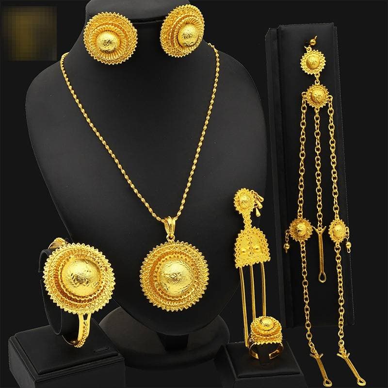 Necklace Ring Earrings Bracelet Bracelet Hairpin Six-piece Set