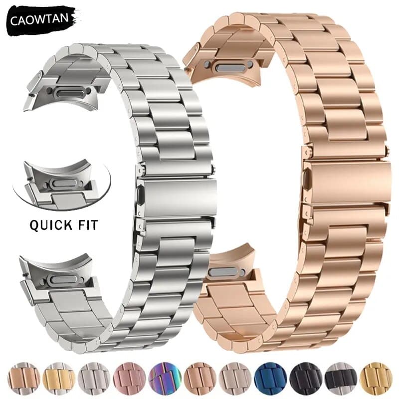 No Gaps Strap For Samsung Galaxy 6 Classic 43mm 47mm 4/5/6 40mm 44mm Band Quick Fit Stainless Steel Bracelet Watch