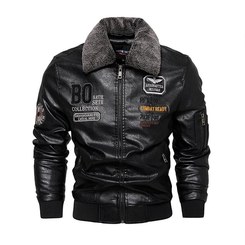 Men's Clothing Leather Jacket New Men's Pu Leather Jacket Motorcycle Suit Fleece Leather Jacket Men's Jacket Men's