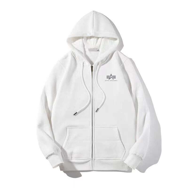 Hipster Fall and Winter Men's Printed Cardigan Zipper Hooded Sweatshirt Jacket Long Sleeve