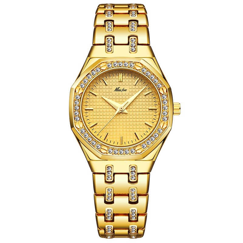 Fashion Ins Niche Trend Gold Diamond Waterproof Quartz Ladies Watch