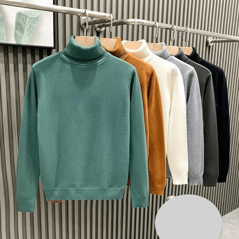 Men's Clothing High Collar Sweater Winter Men New Autumn And Winter Light Luxury Lazy High End Bottoming Shirt Hot Men's Trend