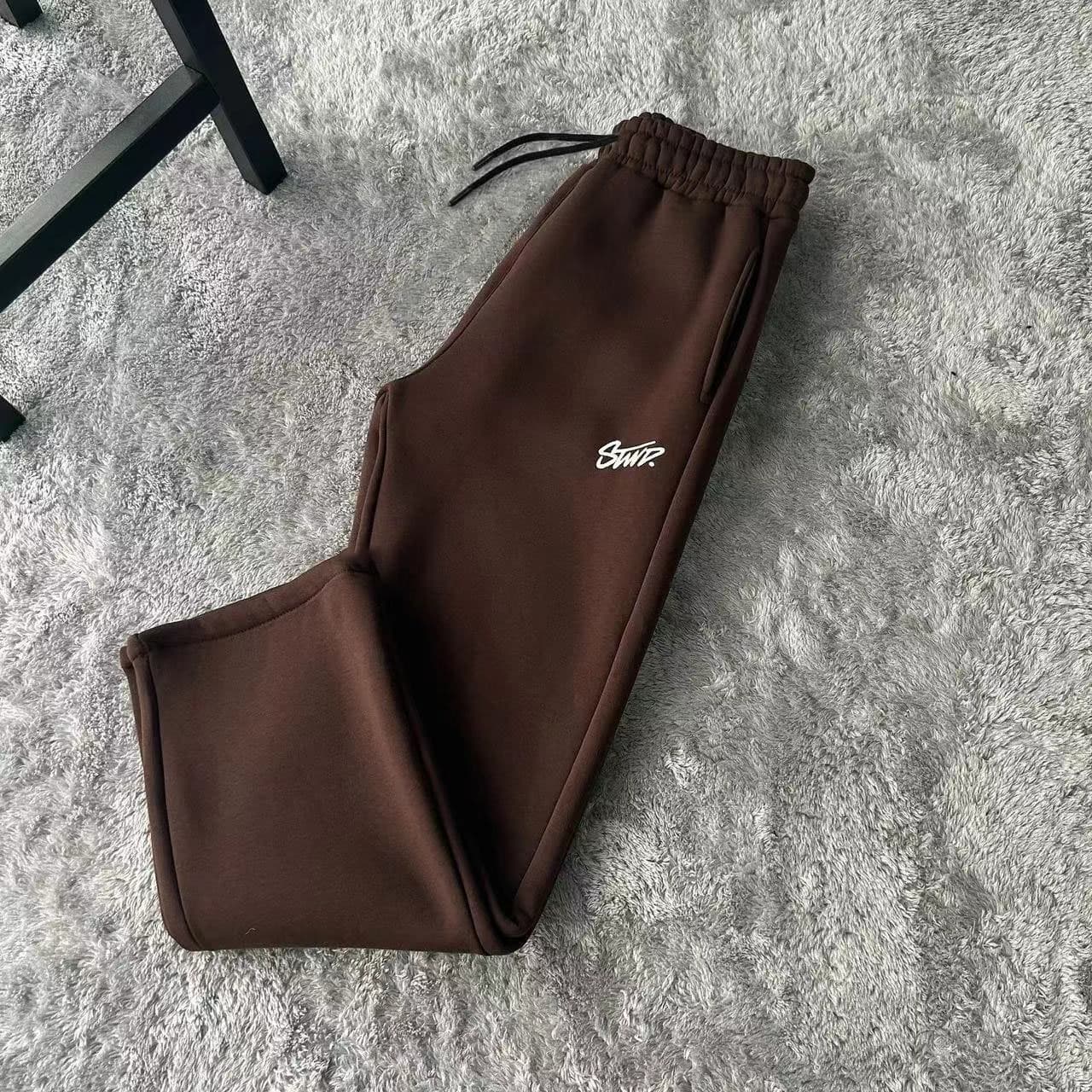 Pantalon de jogging à double taille pour homme, pantalon à motif de broderie poker, pantalon de survêtement hip-hop streetwear