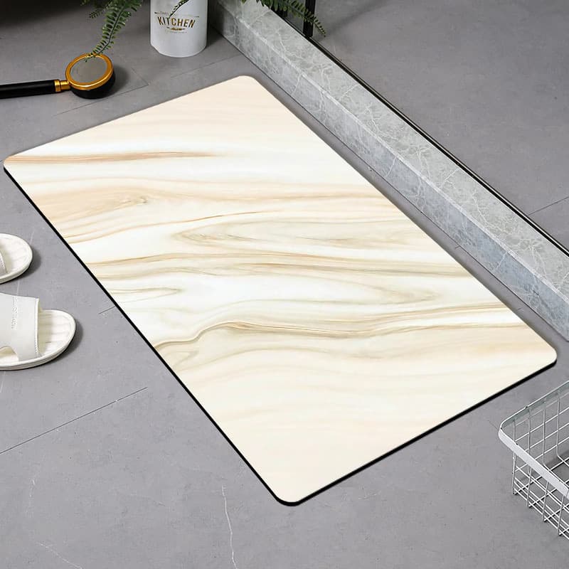 Home Furniture Marble texture household bathroom diatom mud absorbent floor mat door mat toilet door mat bathroom mat