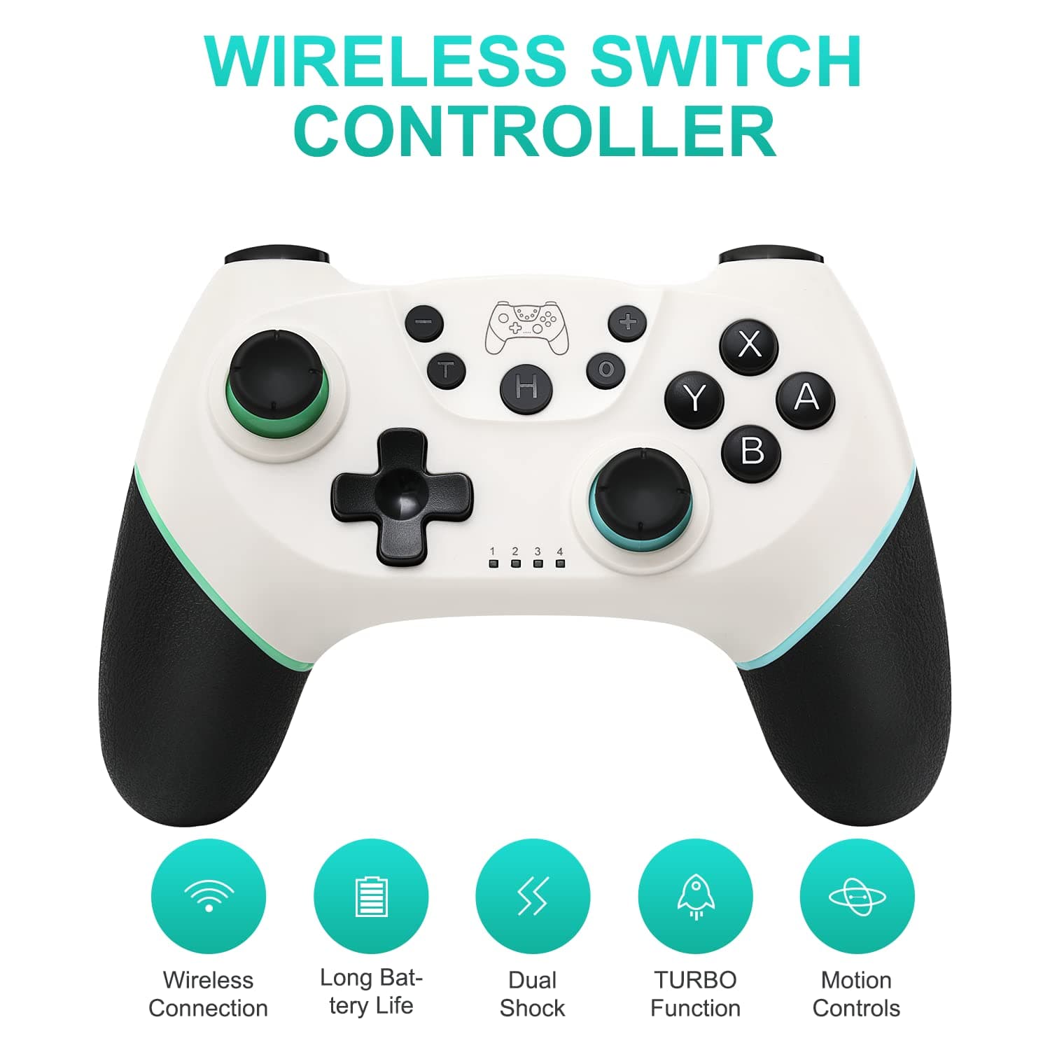 Byteuni Switch Controller, Switch Pro Controller Wireless for Switch/Switch OLED/Switch Lite,Support Wake-Up,Turbo, Motion Control,Double Vibration