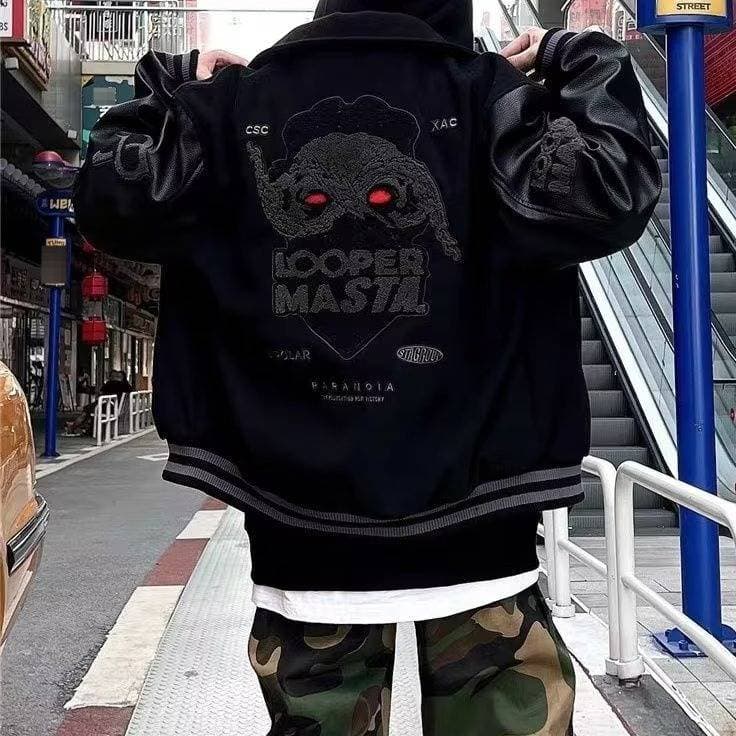 Men's Clothing National Tide Baseball Jacket Men's Spring And Autumn Trend Brand Embroidery Loose Top Jacket Casual Jacket Cotton Jacket Men