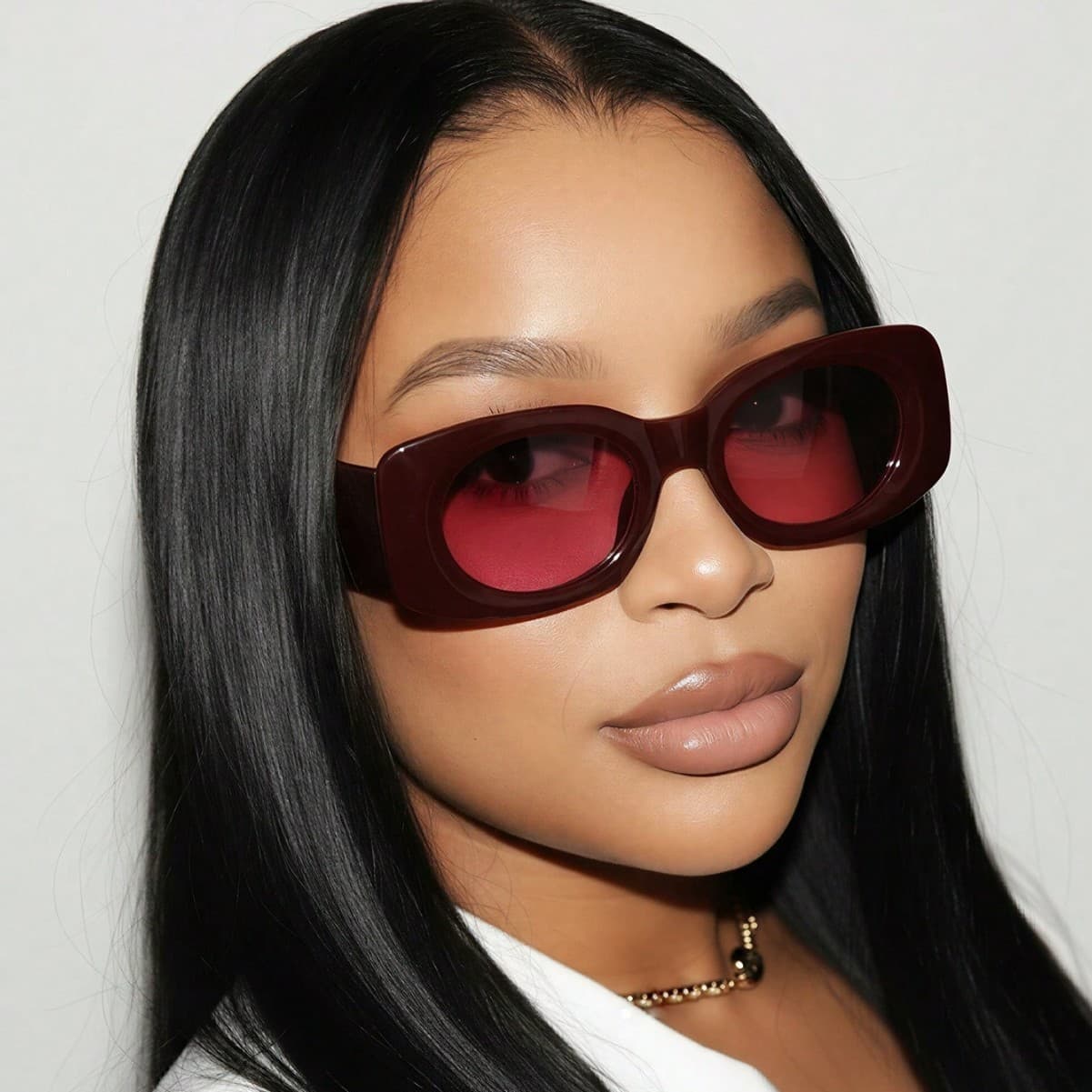 Fashion Retro High End Color Matching Sunglasses Trendy Square Frames UV Protection For Women Street Style Versatile For Men