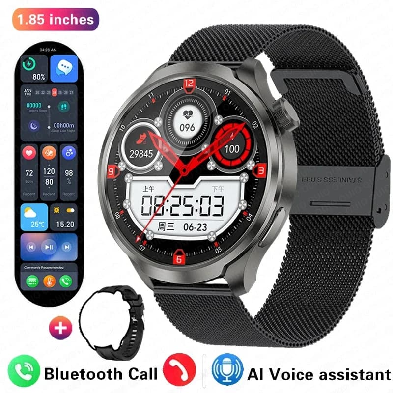 Montre connectée Huawei 1,85 pouce pour hommes, étanche, avec boussole, suivi GPS, NFC, Bluetooth, appels