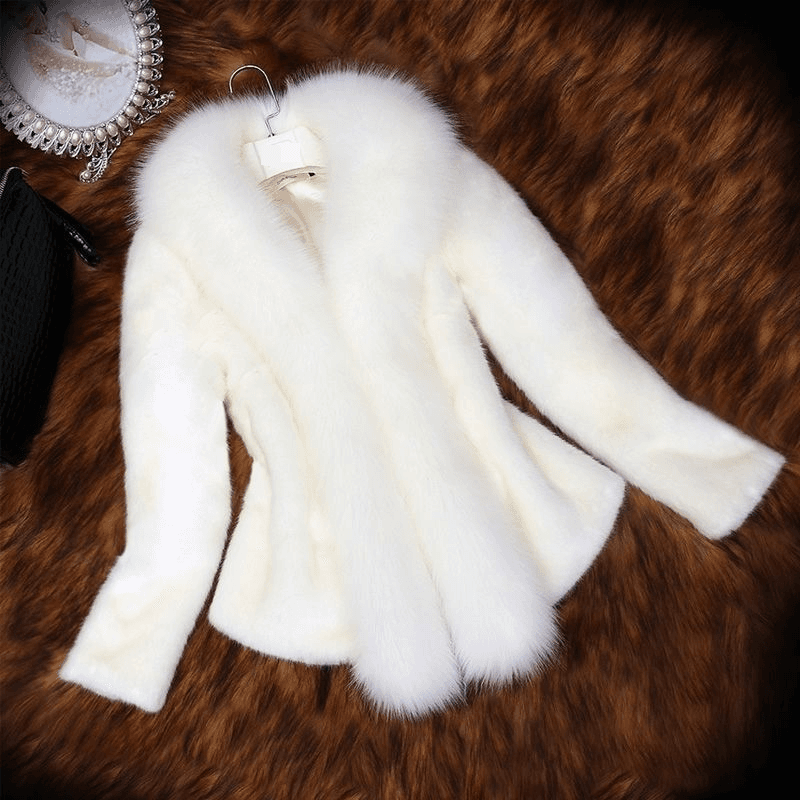 Women's Clothing mink coat fur collar slim fit women