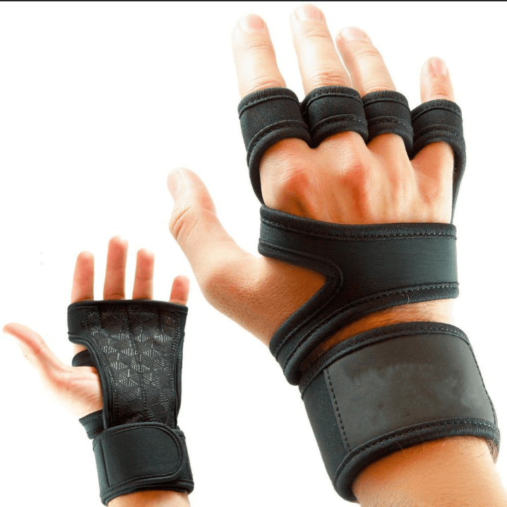 Cycling Gloves Leather Silicone Riding Gloves Fitness Gloves Weightlifting Gloves Half Finger Wristband Gloves