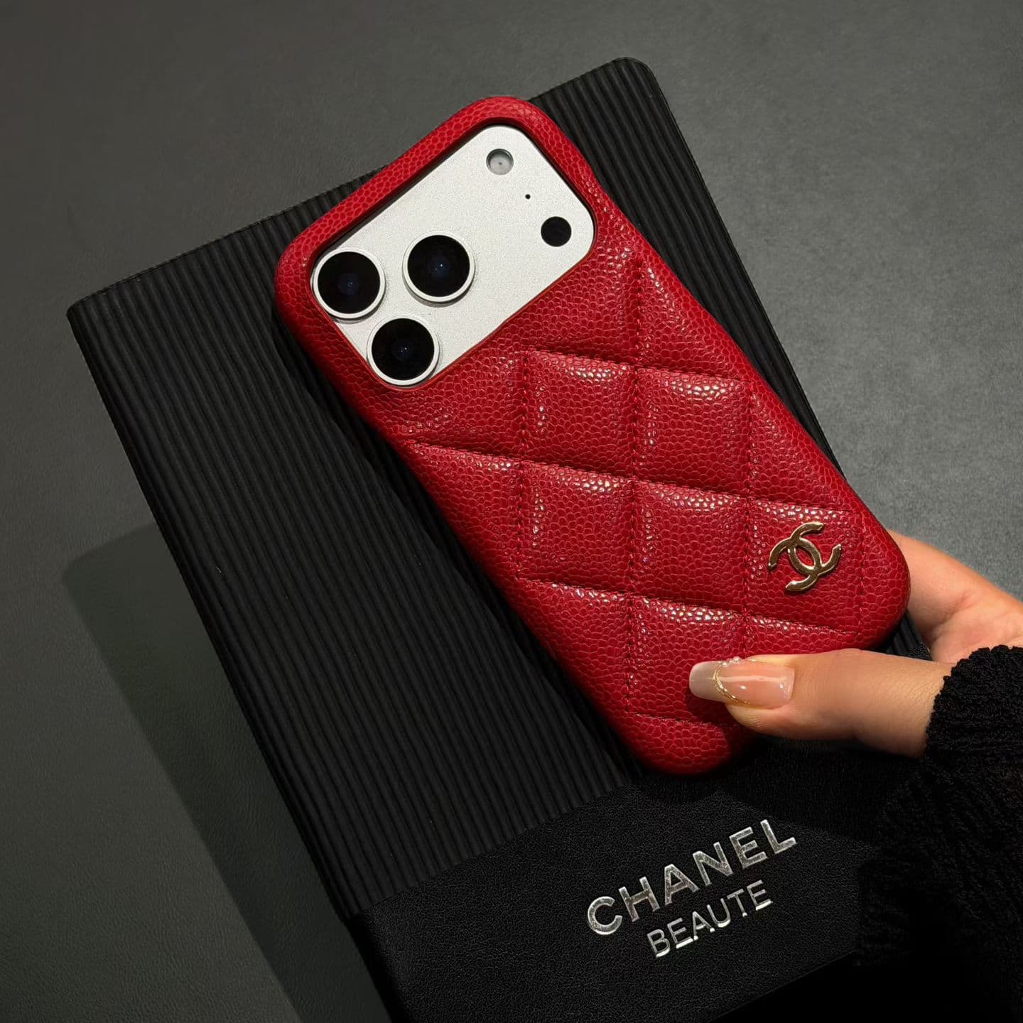 Coque minimaliste premium à motif litchi pour iPhone 17 Pro Max, demi-coque pour iPhone 16, motif nid d'abeille pour iPhone 15 Pro