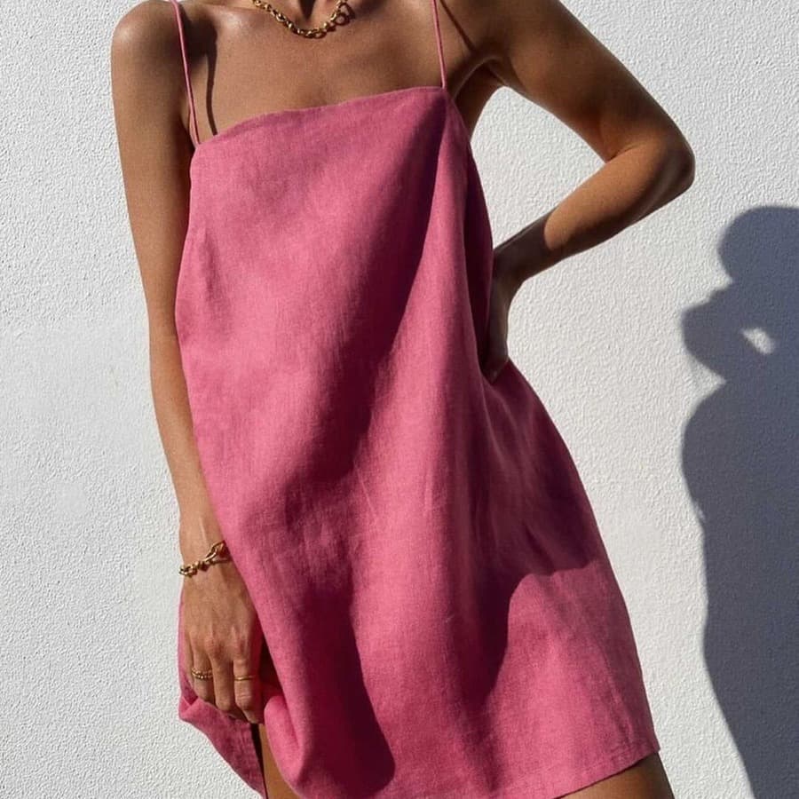 2024 Women's/Bohemian Cotton And Strap Pocket Dress