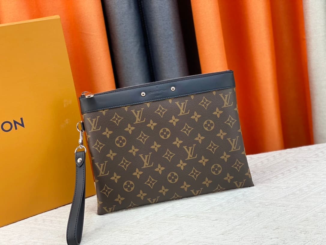 【Louis Vuitton】 Pochette pour hommes Mode Sac à main décontracté Pochette Sac à main Grande capacité Sac pour hommes d'affaires Sacs à clip