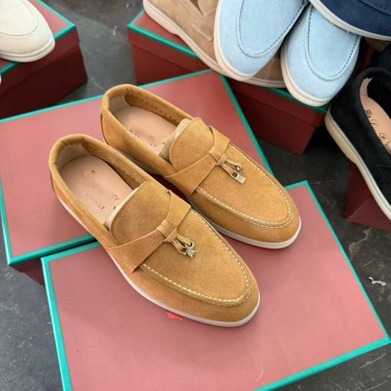 En stock : Mocassins plats décontractés pour femmes LP, de haute qualité, à enfiler, à semelle souple, confortables et faciles à porter.