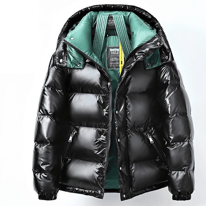 Men's Clothing Bright Coat Jacket Men's Short Winter Couple Hooded Thick Warm Jacket
