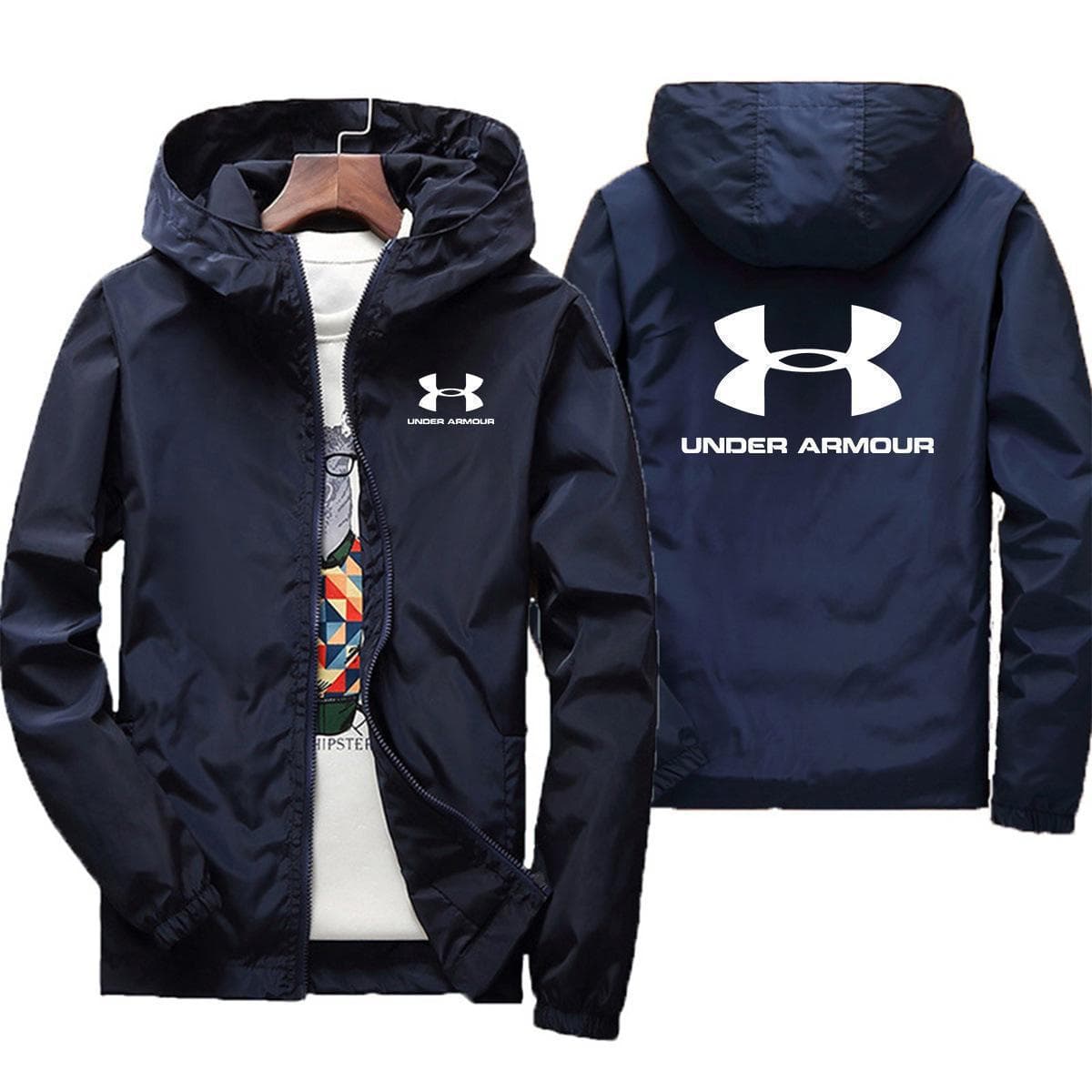 Veste à capuche tendance pour homme, coupe-vent ample et fine, coupe-vent élégant et coupe-vent pour jeunes