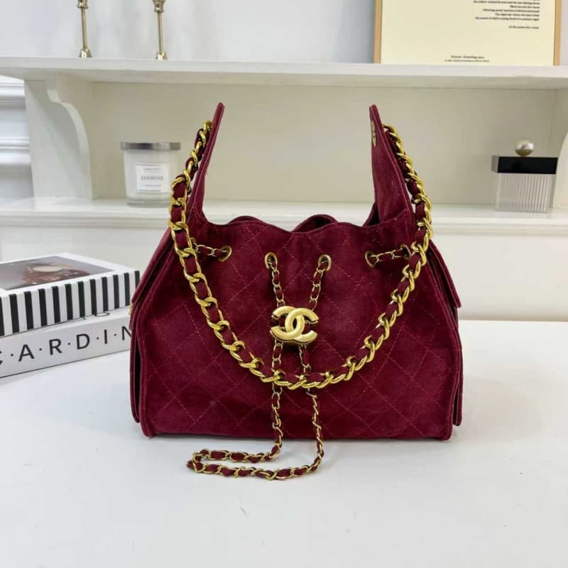 Nouveau sac bandoulière à chaîne disponible en plusieurs couleurs, sac seau polyvalent à cordon coulissant pour les trajets quotidiens et les voy