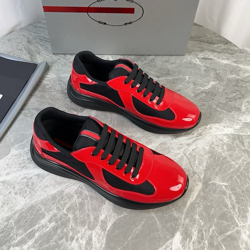 En stock, cross-frontalière Americas Cup, marque P, cuir véritable de haute qualité, maille respirante, style classique et polyvalent, style sport