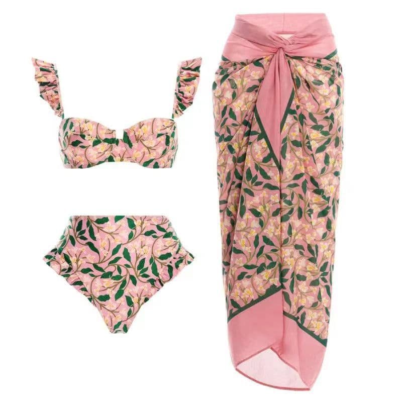 Women's Multicolor printed beach spa gauze skirt