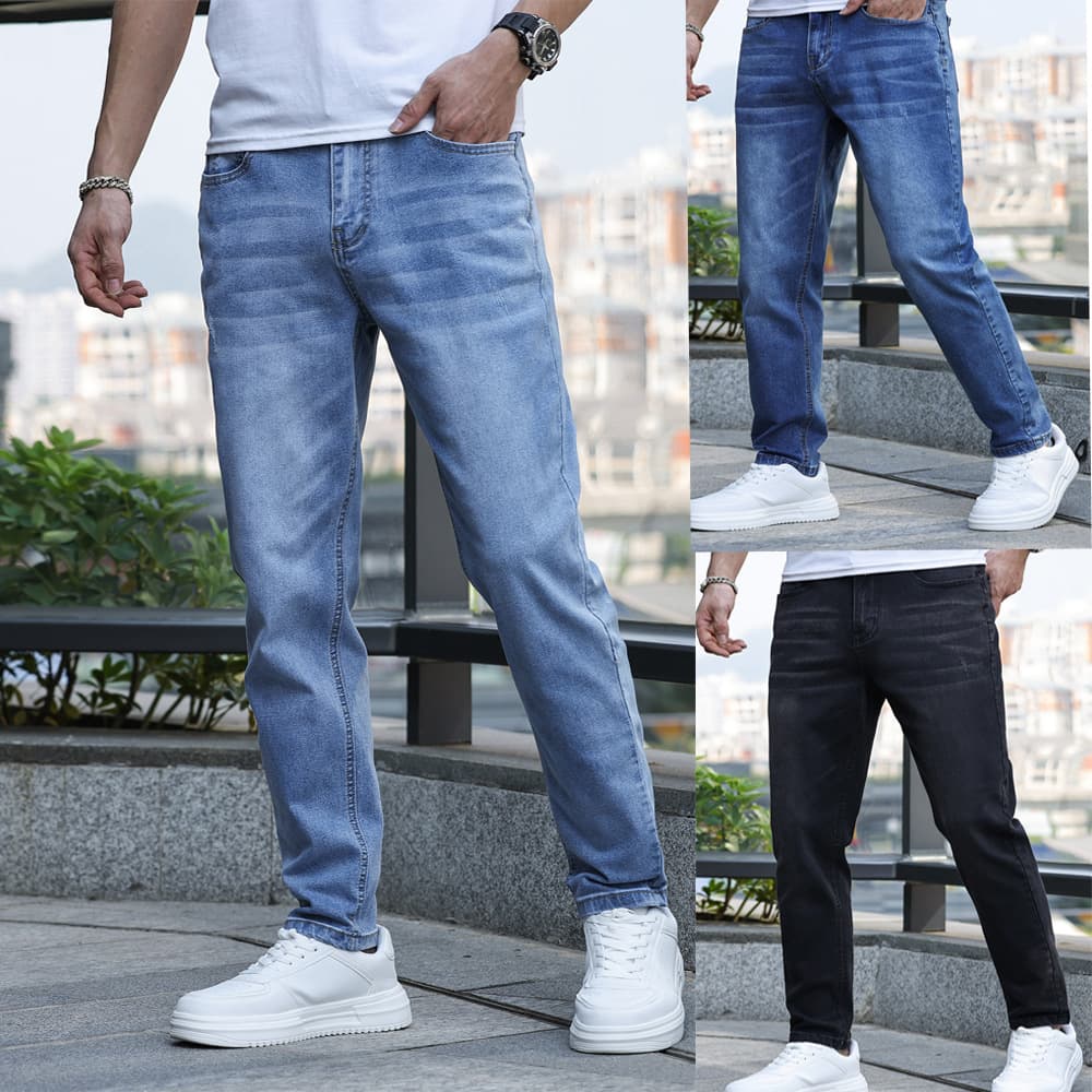 Men's Clothing Stretch Slim Jeans Golden Classic Three Colors Hot Style