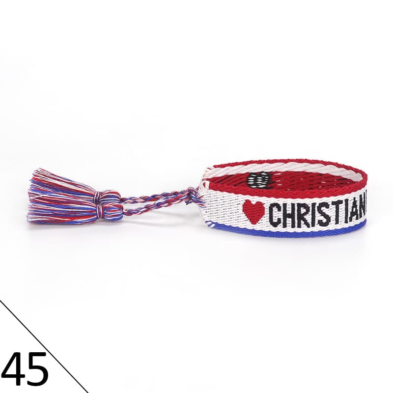 Bracelet unisexe tendance avec lettres tressées