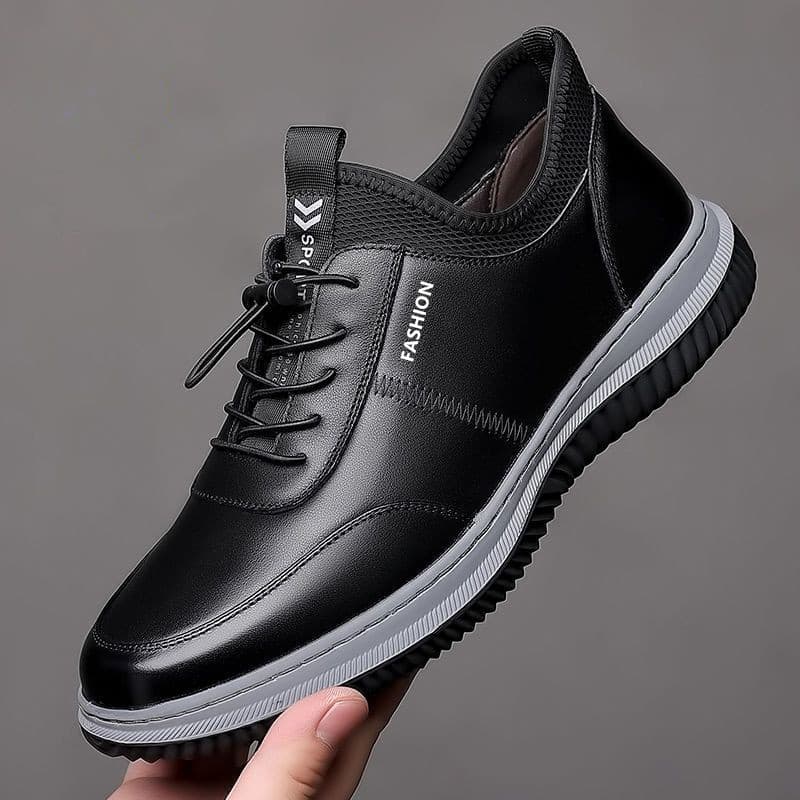 Douyin Men's Shoes New Men's Casual Leather Shoes Men's Breathable Shoes Men's Soft Bottom Soft Panel Shoes Driving Shoes Peas Shoes
