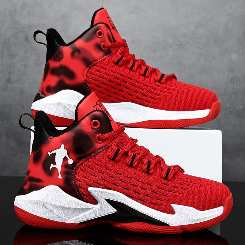 Boys basketball shoes 2024 mesh breathable high-top sports shoes children's sneakers summer middle and big boys boys