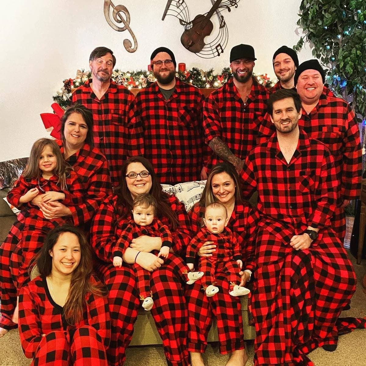 Women's Sleepwears Christmas plaid new shirts parent child home set pajamas