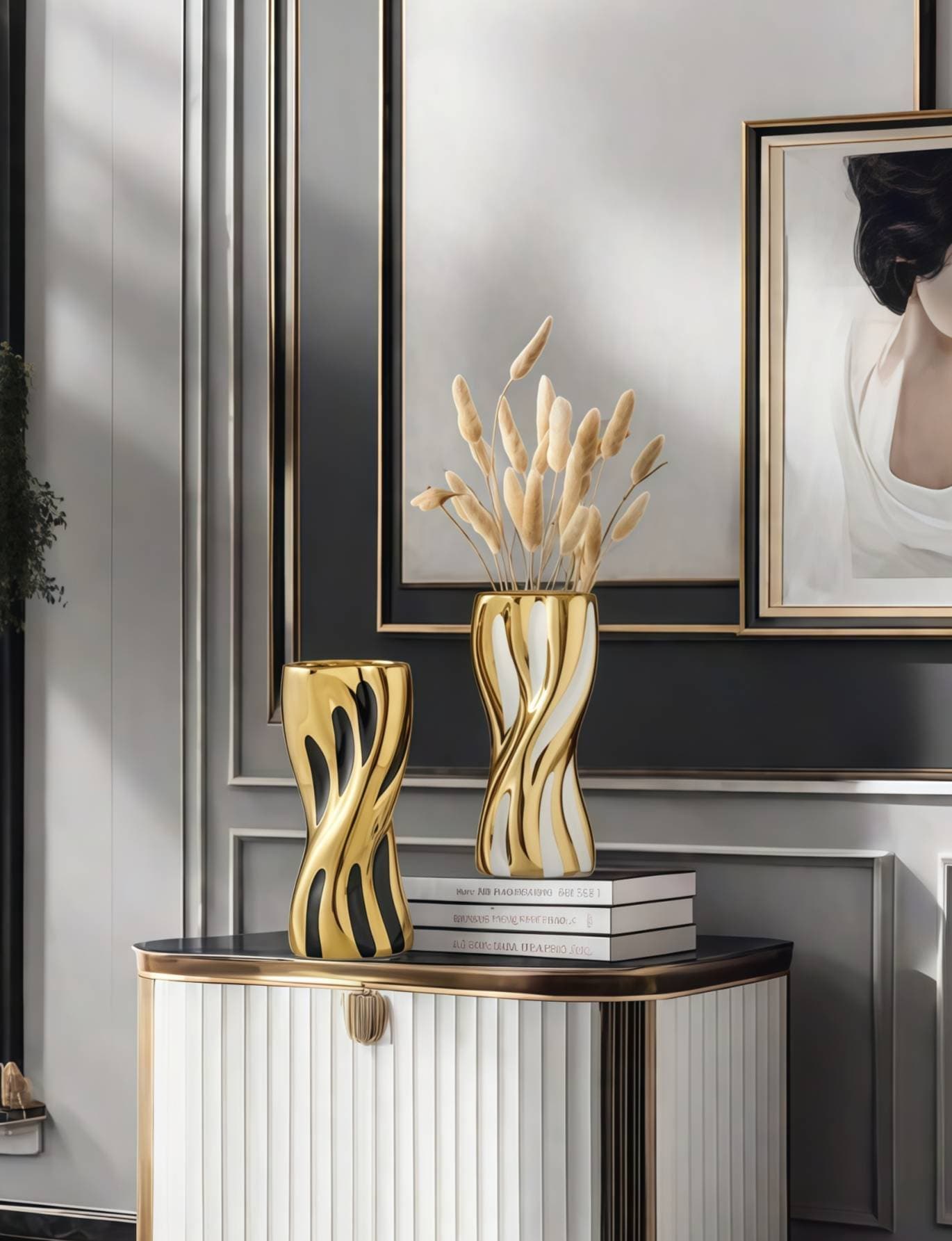 Ceramic High Luxury Art Style Small Waist Vase, Suitable For Office Decoration, Living Room Desktop Atmosphere, And Beautiful High-end Vase Ornaments