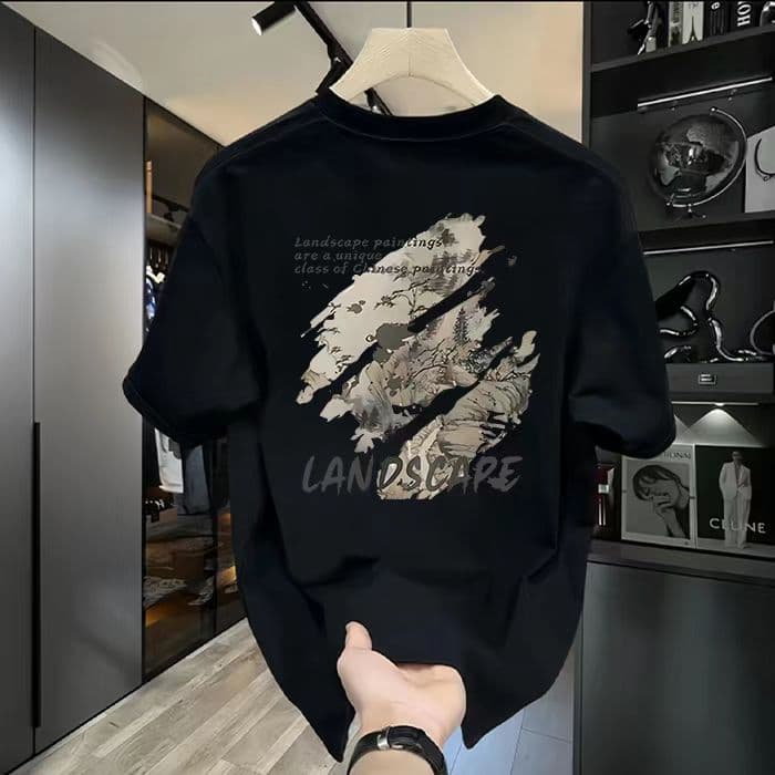 Men's High-quality Round-neck Pullover Short-sleeved T-shirt