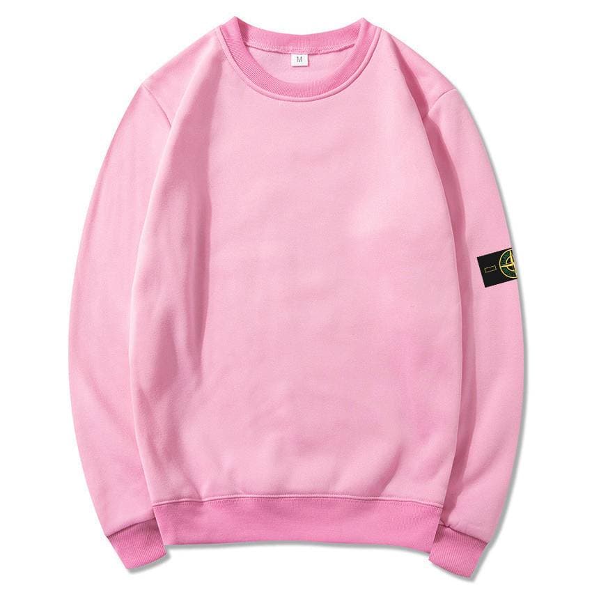 Vêtements de sport tendance pour hommes Vêtements de sport amples et décontractés pour hommes Couleur unie Col rond Manches longues