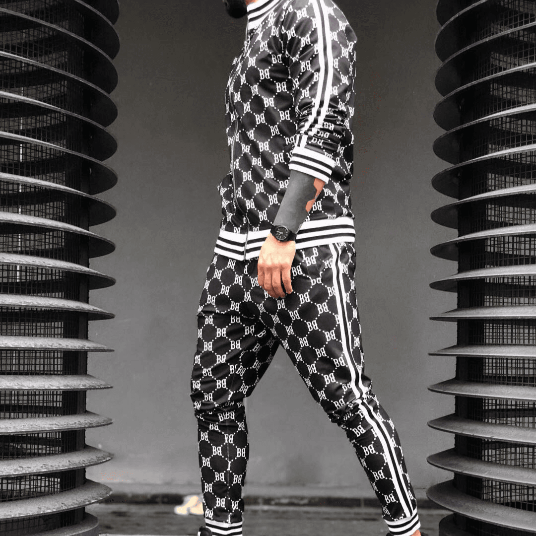 Men's Clothing 3d Printing Fitness Sweatshirt Slim Zipper Cardigan Casual Suit For Men