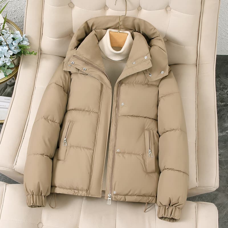 Women's Clothing Winter Trending Puffer Jacket For Women – Lightweight Quilted Coat, Short Warm Hooded Jacket, Cozy Oversized Fit