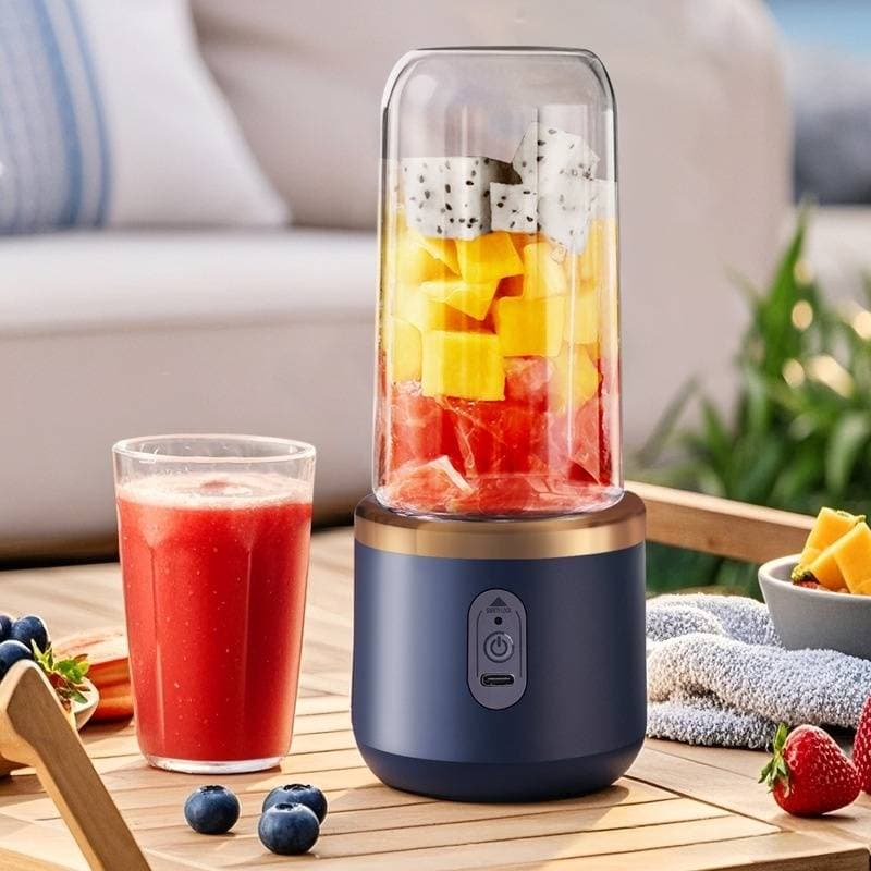 Portable Juicer Blender - USB Rechargeable Mini Juice Cup For Home & Student Use, Multifunctional Electric Fruit Blender​​