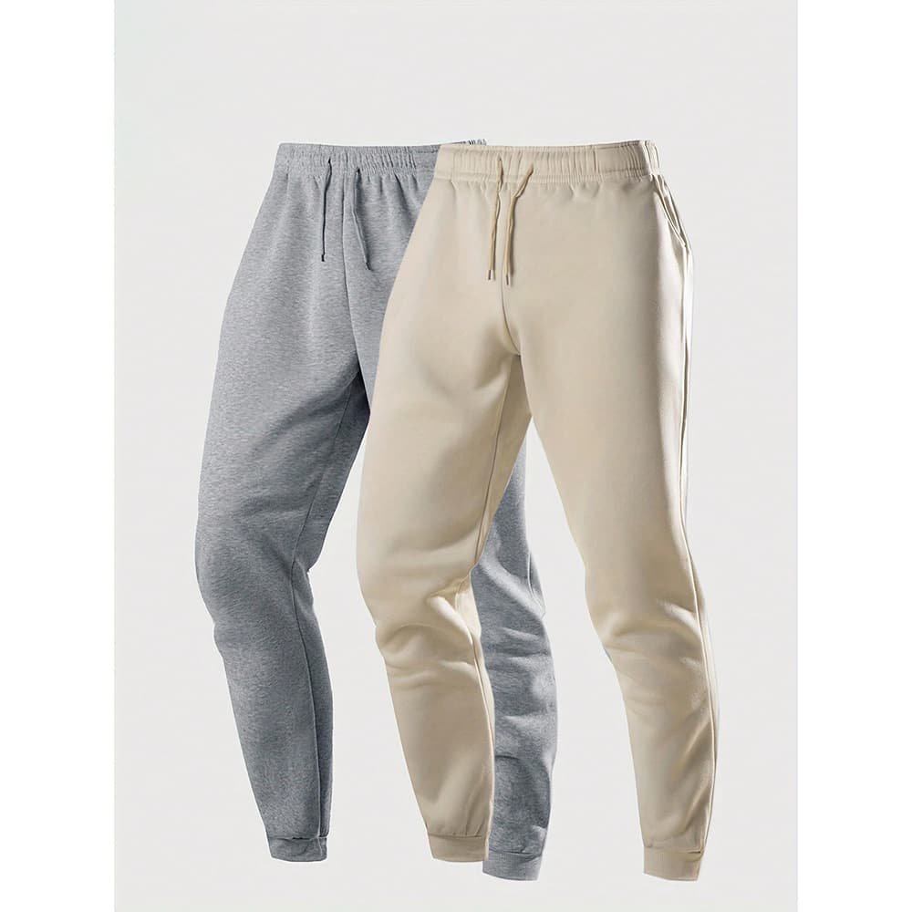 Men's Casual Jogger Pants - Retro Loose Fit Workout Trousers For Running, Gym & Streetwear | High Waist Elastic Waistband