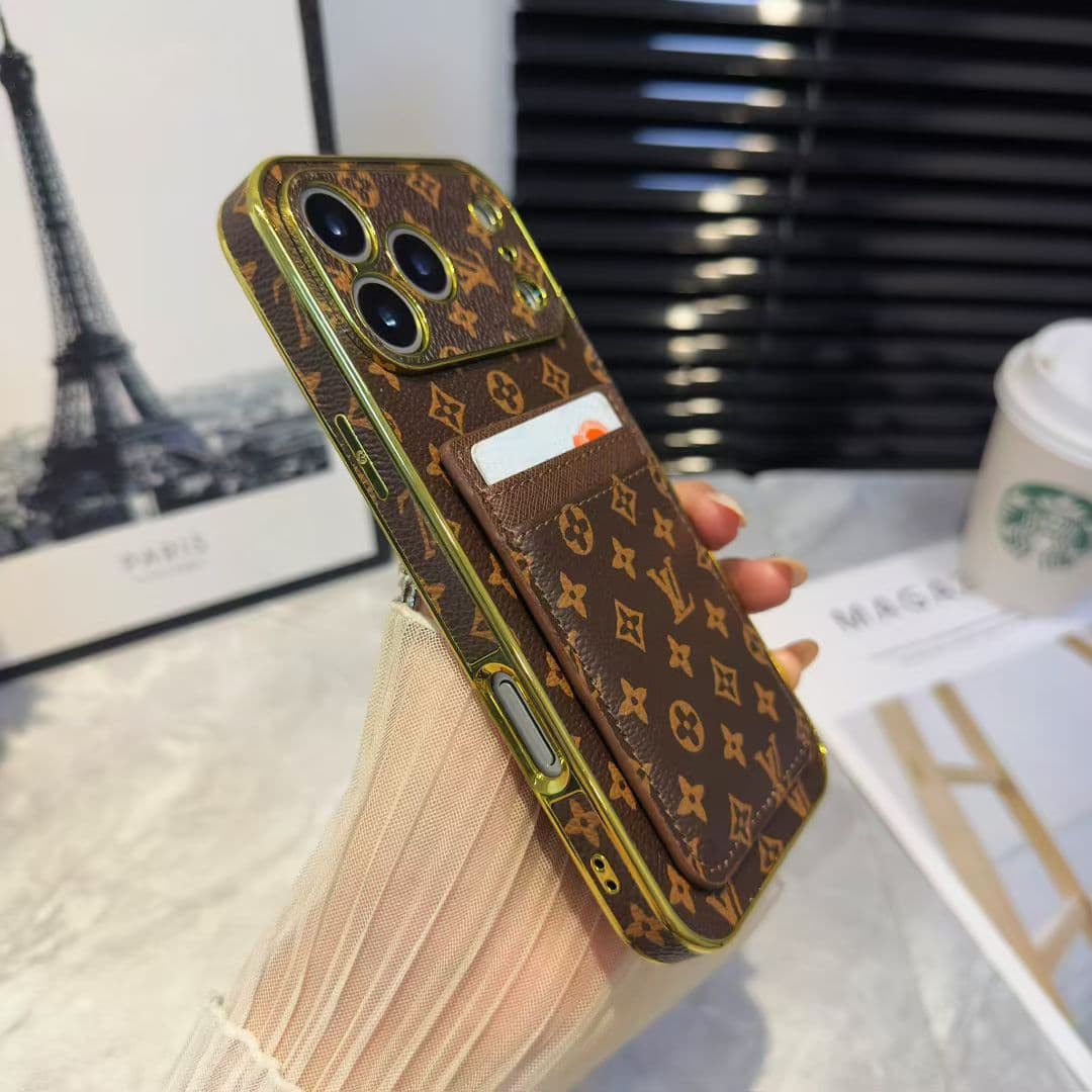 Étui tendance avec porte-cartes et bandoulière pour iPhone 12, 13 Pro, 14, 15, 16 et 17 Pro Max