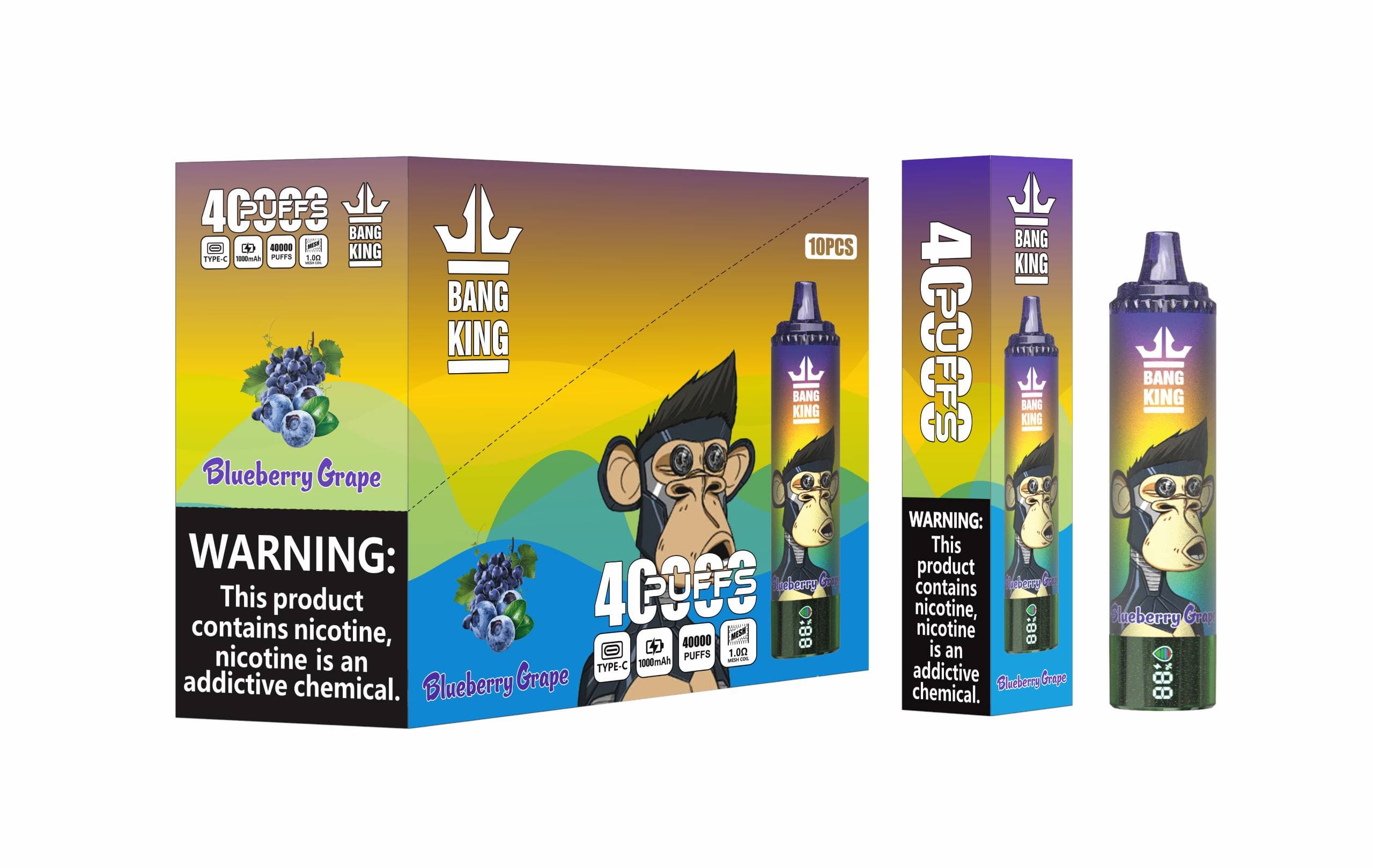 Cigarettes électroniques jetables BANG KING 40K PUFFS grande capacité et multi-saveurs,