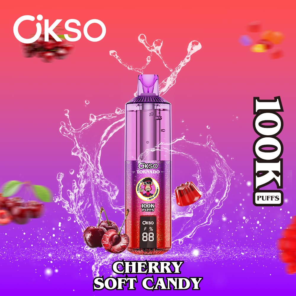 Cigarette électronique jetable OKSO Tornado Monkey Edition : excellent rapport qualité-prix, 100 000 bouffées, batterie 800 mAh, 12 saveurs fru