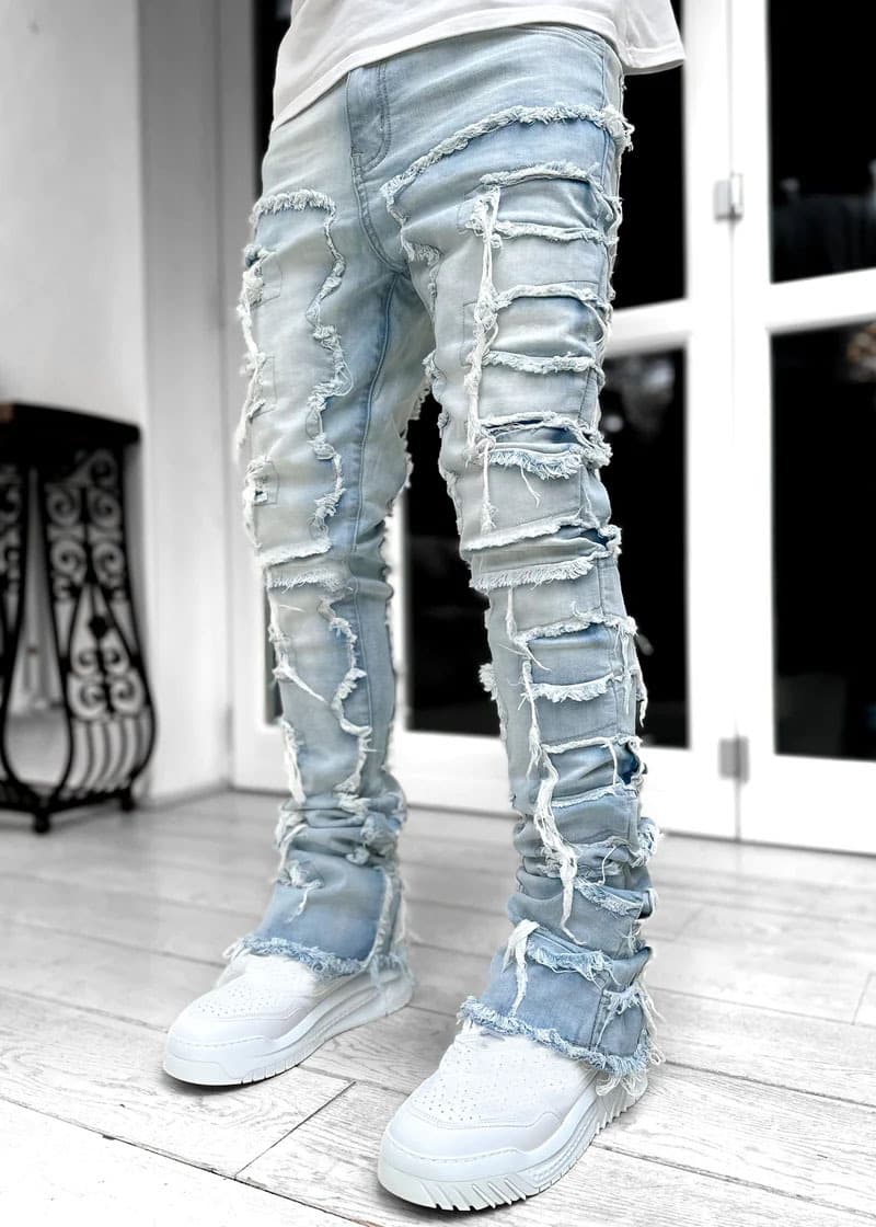 Man's clothing Casual men's jeans micro-cropped cropped 6-color pants floor length pants Hipster men's pants