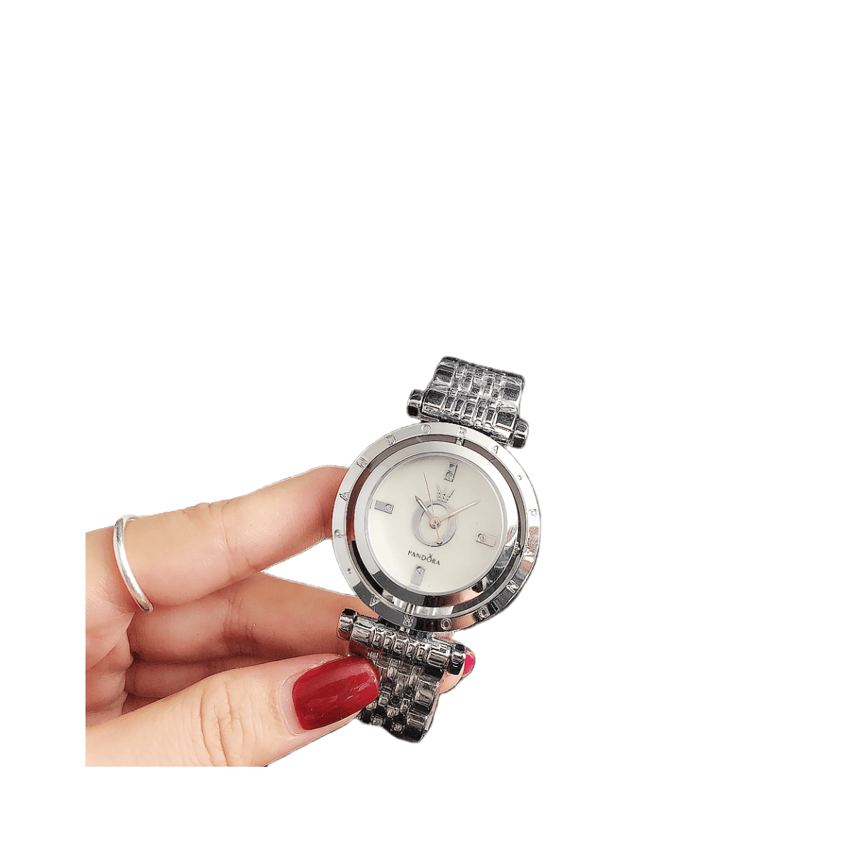 Montre à quartz simple et tendance pour femme.