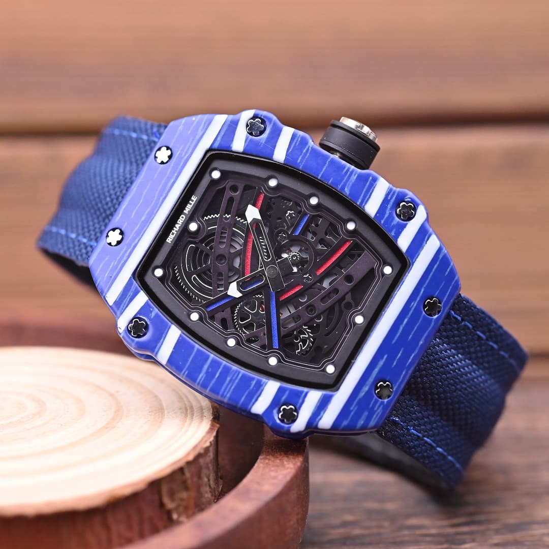 Montres-bracelets ultra-minces pour hommes Charles & Richard avec bracelets tissés : Montres décontractées