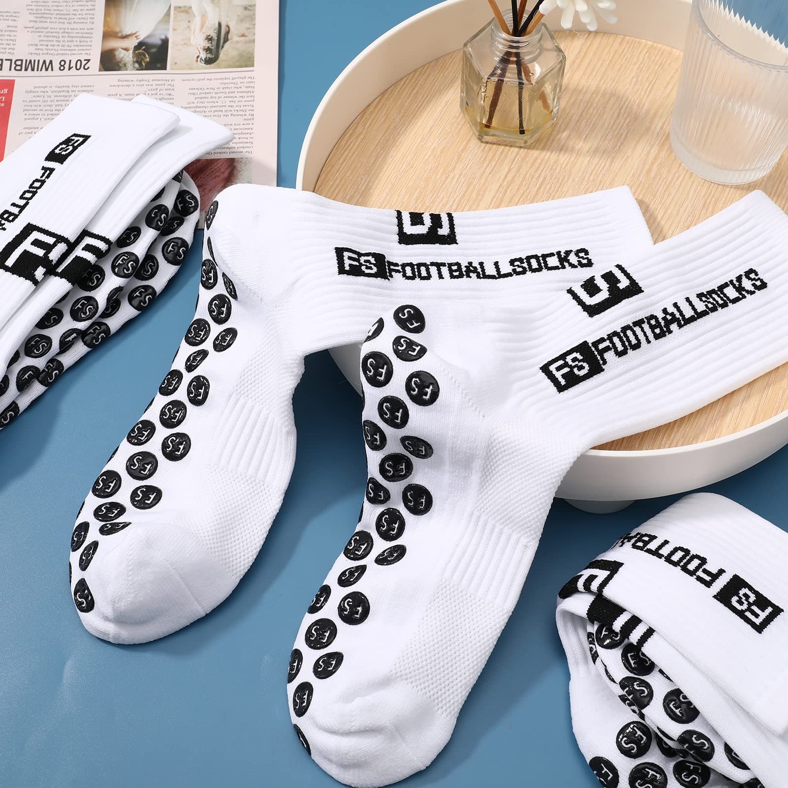 FOOTBALLSOCKS Football Socks Sports Socks Men's And Women's Mid-calf Socks Silicone Non-slip Dot Socks Basketball Yoga Socks
