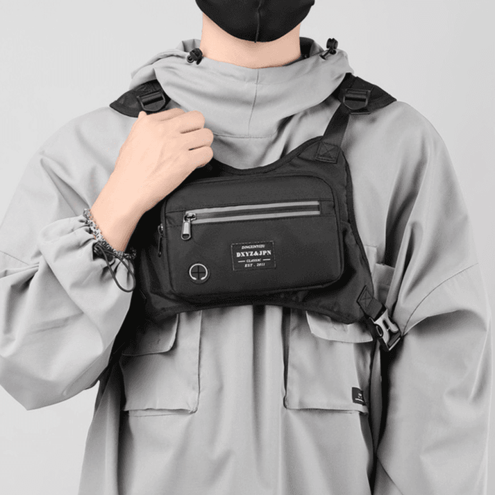 Men's Chest Bags Waist Bags Tide Brand Tactical Bag Night Sports Running Vest Charter Can Chest Bag Multifunctional Vest Bag