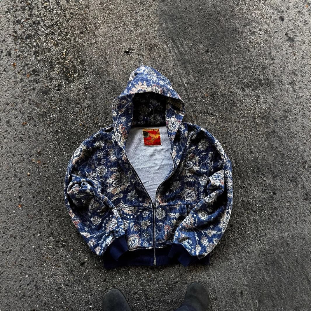 2025 Digital Printing Ins Street American Retro Zipper Men's And Women's Hooded Sweatshirt One Piece