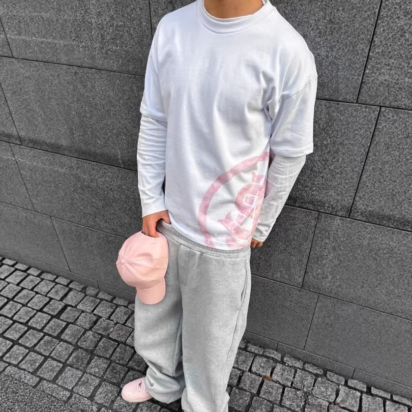 Street Hip Hop Trendy Short Sleeve Printed T-Shirt Pure Cotton Sports Casual Top